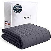 YnM 15lbs Weighted Blanket for Adults, Heavy Bed Throw Blanket with Cooling Glass Beads for All Season Use, Ideal for ~90lbs 