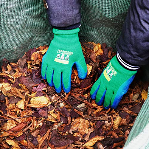 GRÃNTEK Winter-Arbeitshandschuhe Wasserdicht, Gefüttert mit Thermo-Innenfutter - Latex Gartenhandschuhe Winterschutzhandschuhe | Schutzhandschuhe, Kälteschutz Grip für Garten, Arbeit, Baustelle – Bild 6
