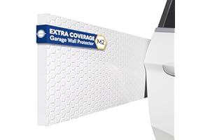 Garage Planet M2 Garage Wall Protector Car Door Wall Protector, Tool-Free, Designed in Australia (White, 2 Pack)
