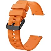 BISONSTRAP Watch Strap 18mm 19mm 20mm 21mm 22mm, Quick Release Silicone Watch Bands for Men Women