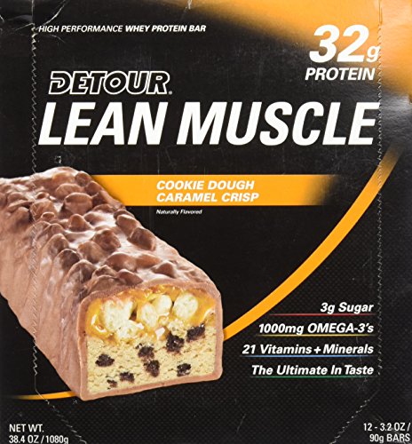 Forward Foods Detour Lean Muscle Cookie Dough Caramel Crisp, 3.2-Ounce Bars, 12-Count Forward Foods Detour Lean Muscle Cookie Dough Caramel Crisp, 3.2-Ounce Bars, 12-Count