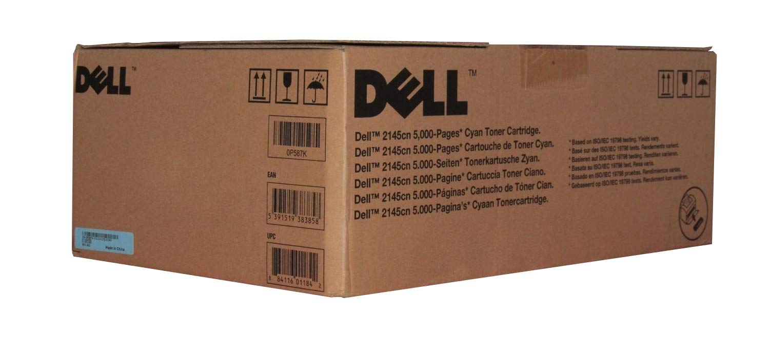 Dell High Capacity Cyan Toner Cartridge for Dell 2145cn Colour Laser Printers (Yield 5,000 Pages)