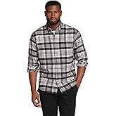 Eddie Bauer Men's Eddie's Favorite Flannel Classic Fit Shirt - Plaid, Dark Smoke, Medium