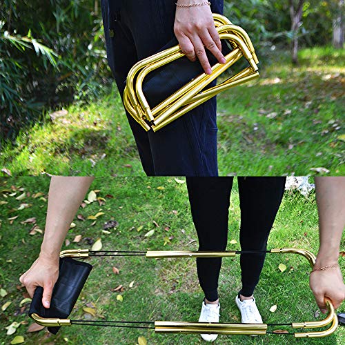 inherited Outdoor draagbare opvouwbare kruk, outdoor opvouwbare lichtgewicht kamp aluminium krukken stoel met ultralicht… - Image 7