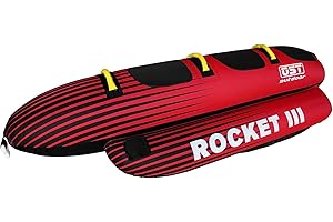 OST OUTDOOR Towable Tube for Boating 3 Person, Water Sports Banana Boat Tubes for Tubing, Water Tubes for Boats to Pull, Double-Stitched Nylon Cover, Boston Valve for Quick Inflating & Deflating