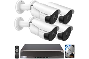 WEILAILIFE 【90ft Super Night Vision】 Wired Security Camera System, Home Video Security Cameras Systems, POE DVR Surveillance Kits
