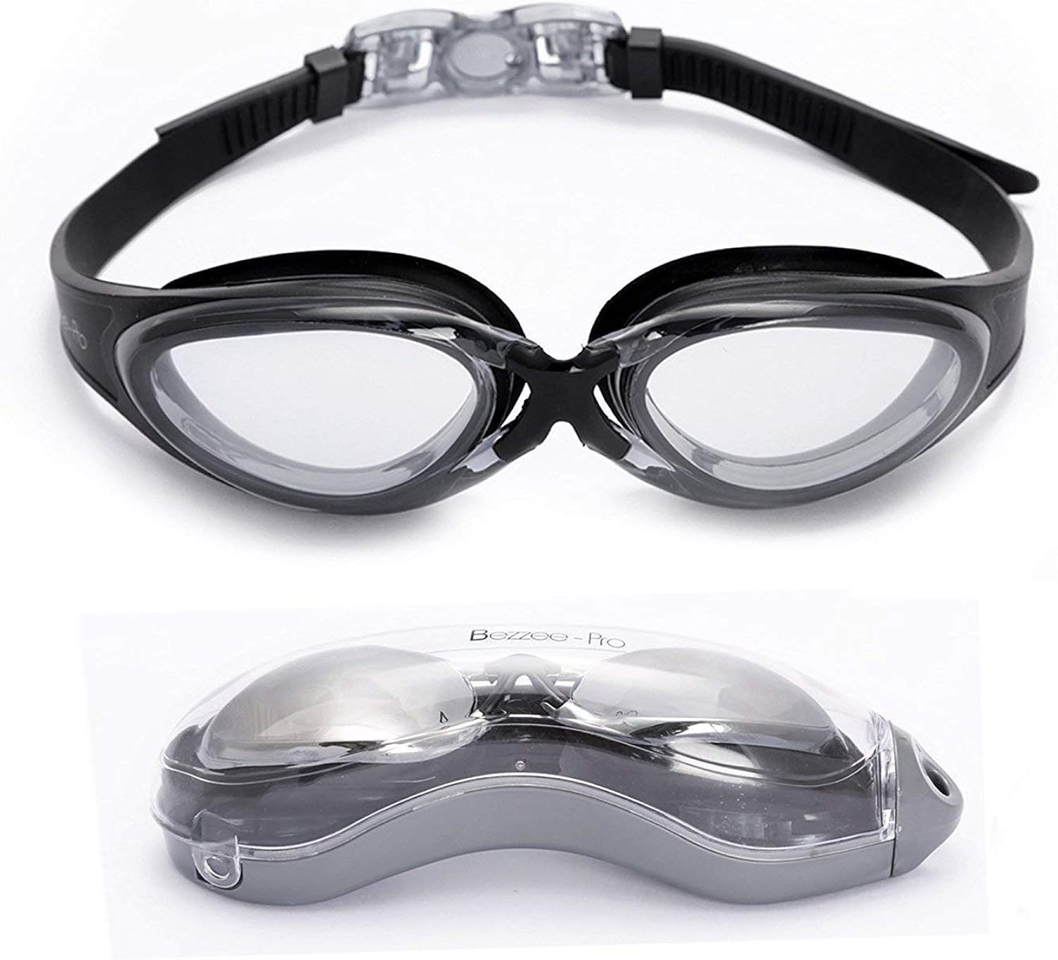 BezzeePro Swim Goggles, Swimming Goggles No Leaking with Free