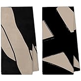 XBBMGG Abstract Beige and Black Kitchen Towels Set of 2 - Boho Mid Century Modern Art Kitchen Towels Dish Hand Tea Towels, Minimalist Neutral Decorative Towel for Bathroom Kitchen, 16x24 Inch