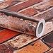 Yifely Country Rustic Brick Shelf Drawer Liner Prepasted Furniture Paper Coffee Shop Wall Sticker 17.7inch by 9.8 Feet