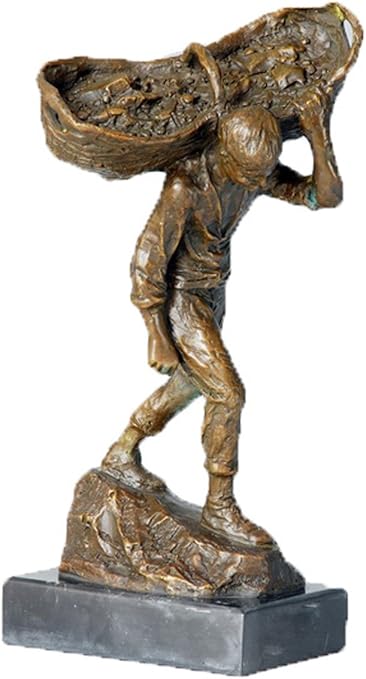 Amazon Toperkin ファーマーブロンズ像イラストモダン金属彫刻 Tpe 3 置物 オブジェ オンライン通販