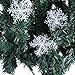 ORYOUGO White Glittered Snowflakes,Pack of 24 Plastic Snowflakes Christmas Ornaments String Hanger for Decorating, Wedding and Embellishing -S,M,L Hanging Snow Flakes