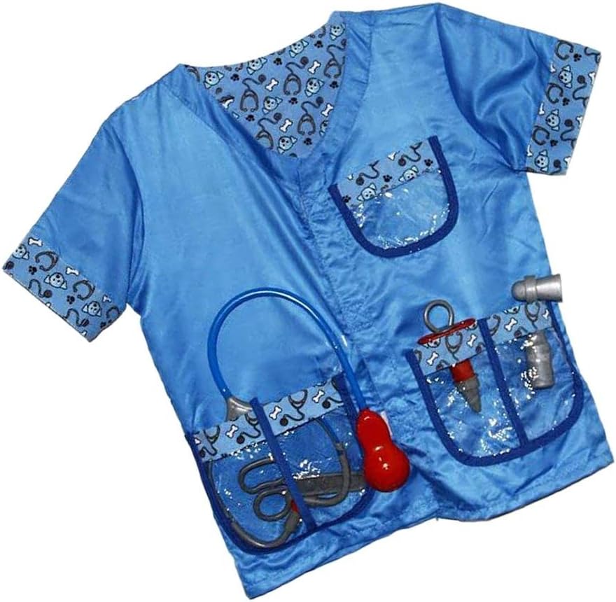 Luerme Veterinary Role Play Costume Kids Dress-Up Set Pretend Play Veterinary Role Play Set Veterinary Kit Toys for Kids Boys Girls Pretend Play Cosplay Party