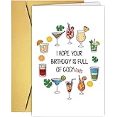 Funny Birthday Card for Her, Humorous 21st 25th 30th 40th Birthday Card for Best Friend Bestie Women Sister Daughter, Unique 21st 22nd 23rd Cocktail Birthday Gift for Women Her