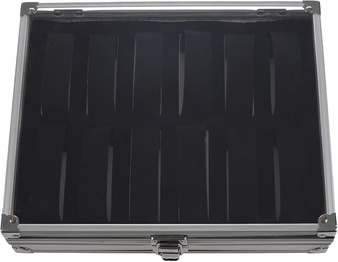 Camisin Nützliche Aluminium Uhren Box 12 Grid Slots Schmuck Uhren