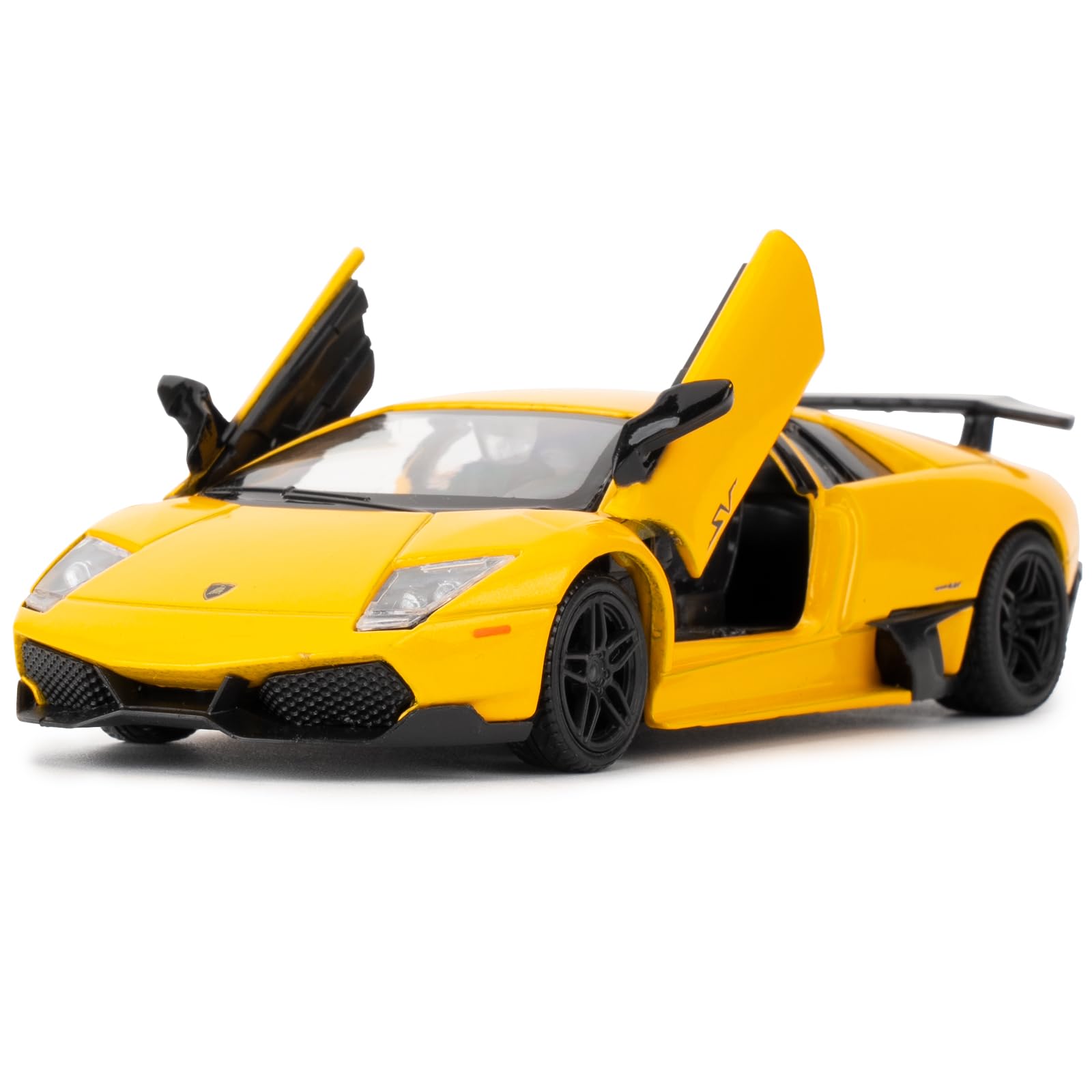 imtfzct 1/36 Lamborghini Murcielago LP670-4 Alloy Model Car with Pull Back Function Toy Car for Collecting and Decorating Model Toys, Car Gifts for Boys and Girls (yellow)