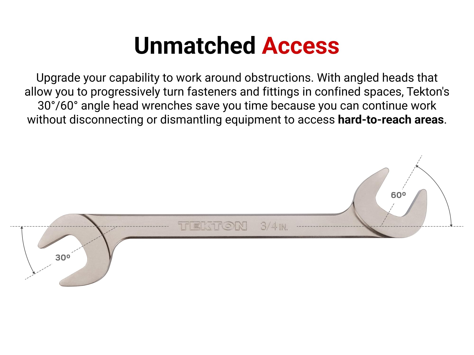 TEKTON 1-1/2 Inch Angle Head Open End Wrench