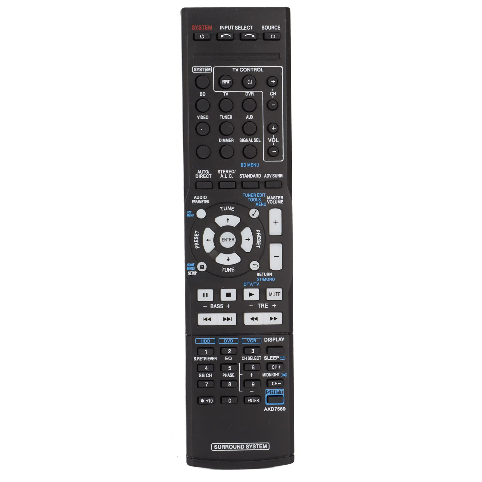 VBESTLIFE AXD7569 AV Receiver Remote Control Replacement for Pioneer VSX-519V-k Vsx-519v-s SX-319V VSX-517-S VSX-817-K VSX817S VSX-817-S VSX817K VSX-80TXV VSX-324-K-P