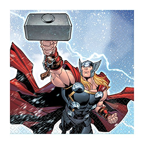 16 Marvel Epic Avengers Superhero Birthday Party Beverage Napkins
