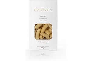 Eataly Italian Rigatoni Pasta Noodles - 500g (17 oz.) Box -Authentic Durum Semolina Wheat - Made in Italy- Dried Pasta for Gourmet Dining, 1 Pack