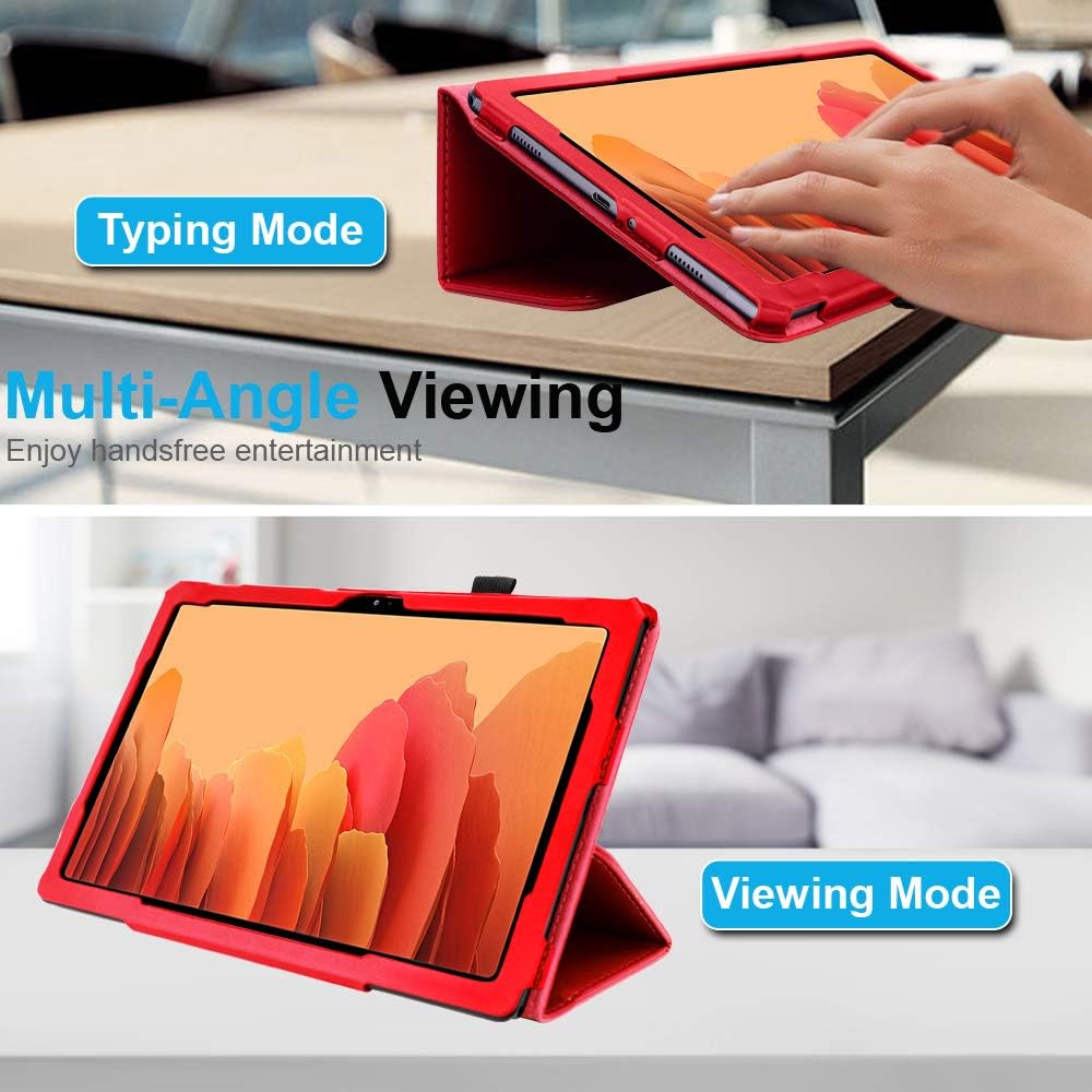 TECHGEAR Leather Case for Samsung Galaxy Tab A7 10.4" (SM-T500 / T503 / T505 / T509) Premium PU Leather Slim Folio Stand Smart Case Cover with Hand Strap - Image 4
