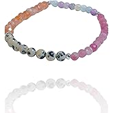 “ELLIE BRACELET” (Pink Tourmaline & Sunstone) Natural Gemstone Healing Bracelet - [6.5 inches]