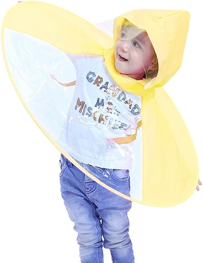 Dinosaurier Regenponcho Für Kinder - Transparent Mit Kapuze Und Tierdruck