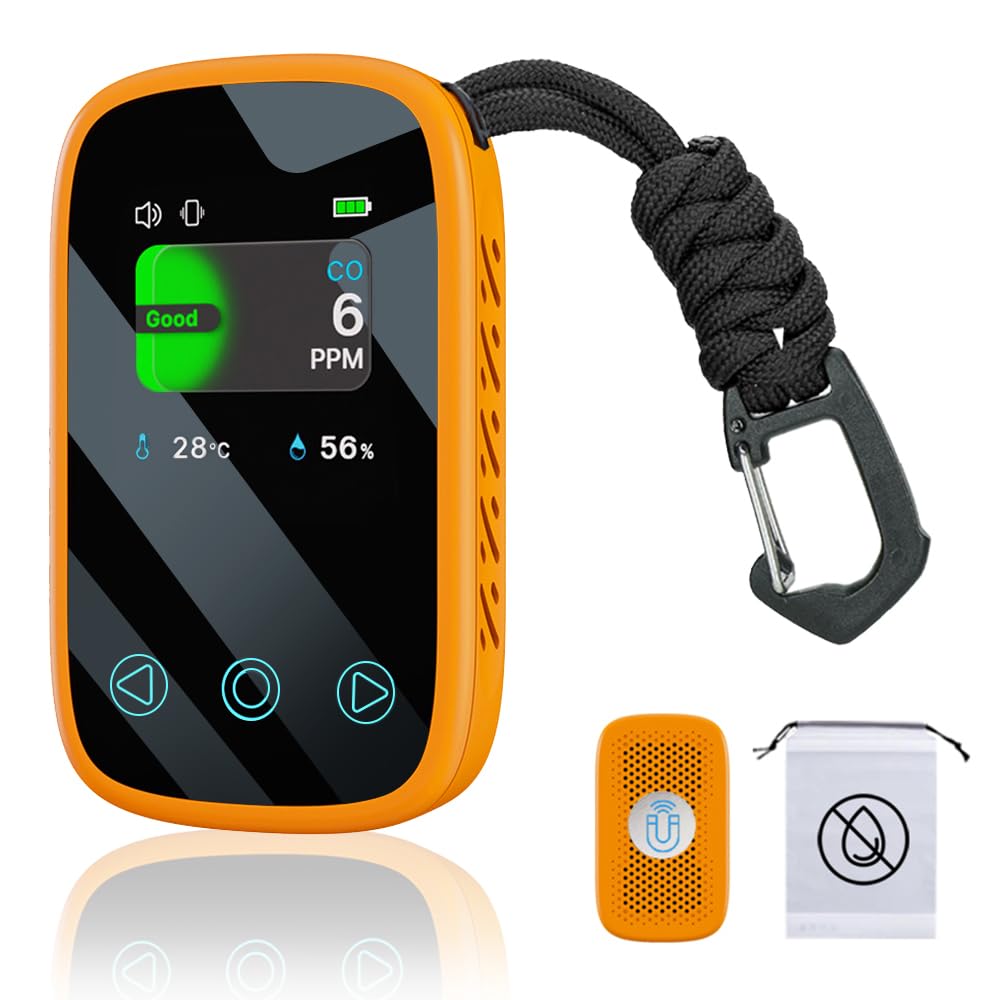 Photo 1 of [3-in-1] Carbon Monoxide Detector | Humidity | Temperature, Portable Co Gas Monitor with Lanyard, Air Quality Sensor for Outdoor Camping Travel RV Car