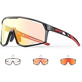 KAPVOE Photochromic Cycling Glasses Men Women Clear Mountain Bike Sunglasses MTB Baseball Running Triathlon - K180