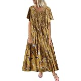 Robe Longue Femme Imprimée Fleurs - Manches Longues, Col V, Poches, Style Boho Décontracté - 3