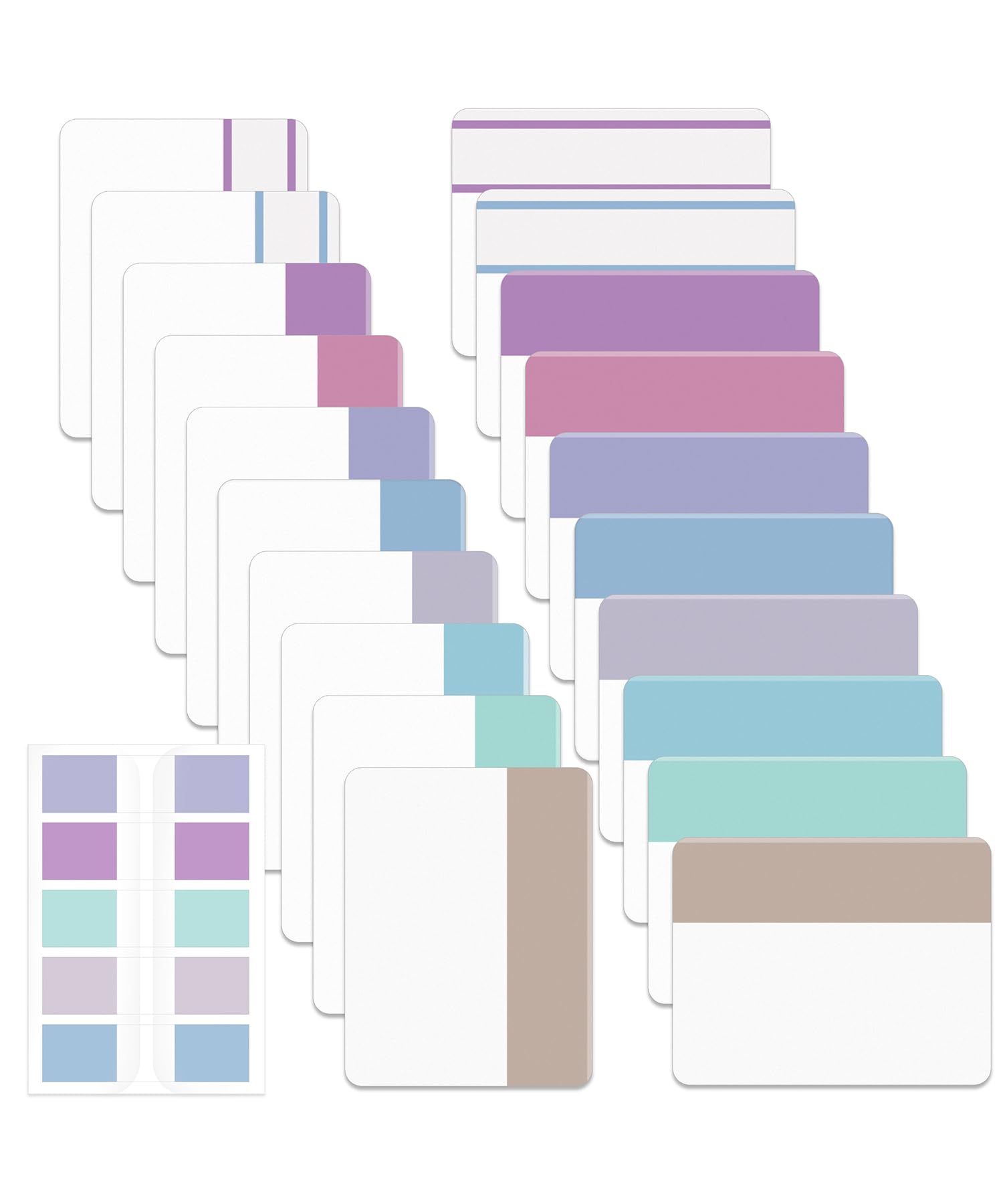 Photo 1 of Mr. Pen- Sticky Index Tabs, 500 Pcs, 21 Sets, Colorful Sticky Tabs for Notebooks, Page Markers, Page Tabs for Binders, Page Tabs Sticky Tabs for Books, Notebook Tabs, Book Sticky Tabs for Notebooks