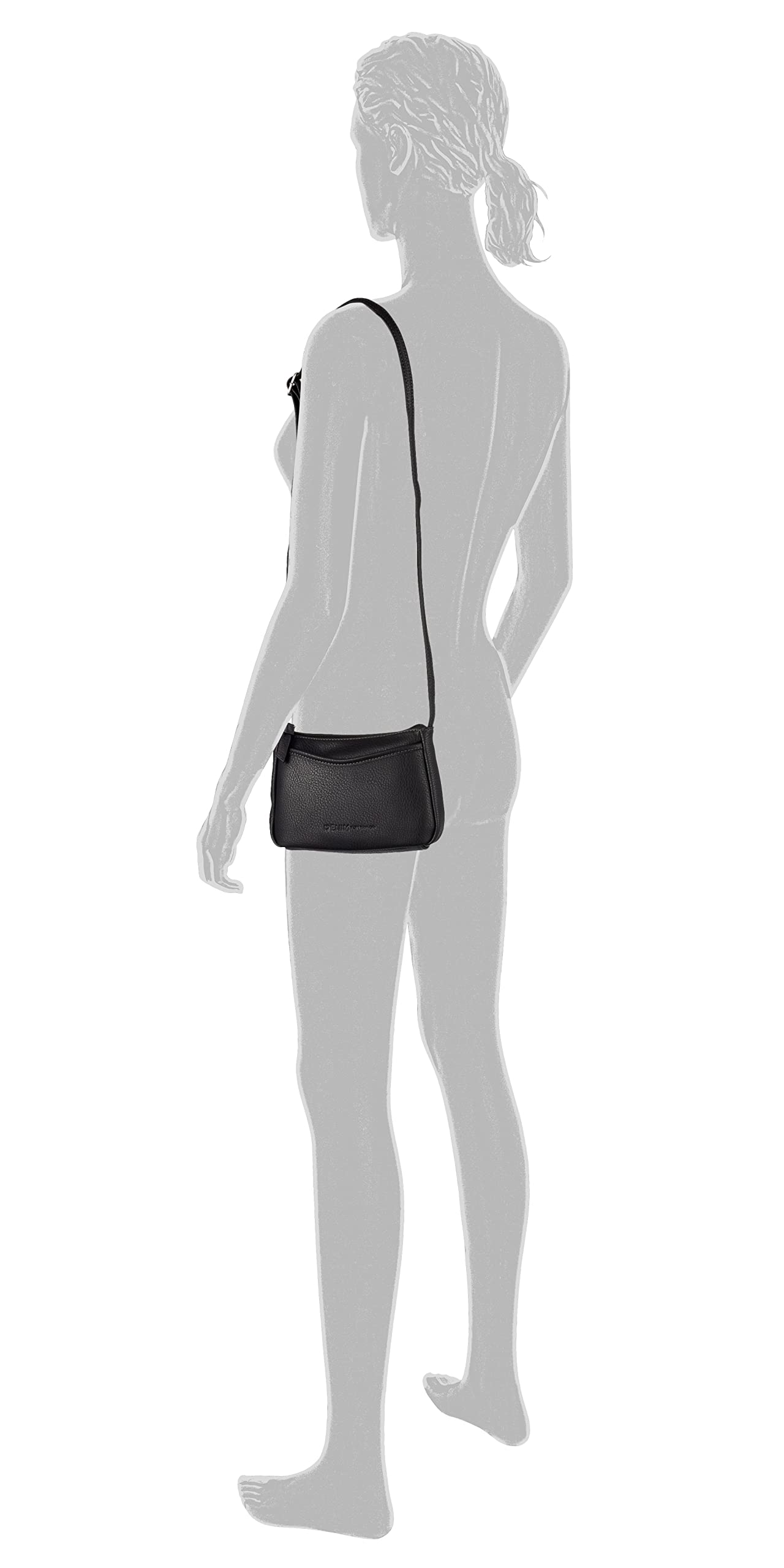 TOM TAILOR Denim Cilia Damen Umhängetasche Crossbody Bag Klein Schwarz