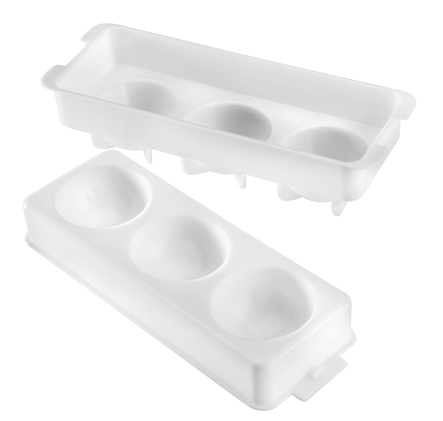 Large Ice Sphere Mould/Tray - Makes 3 Giant Ice Balls - Ideal for Whiskey!