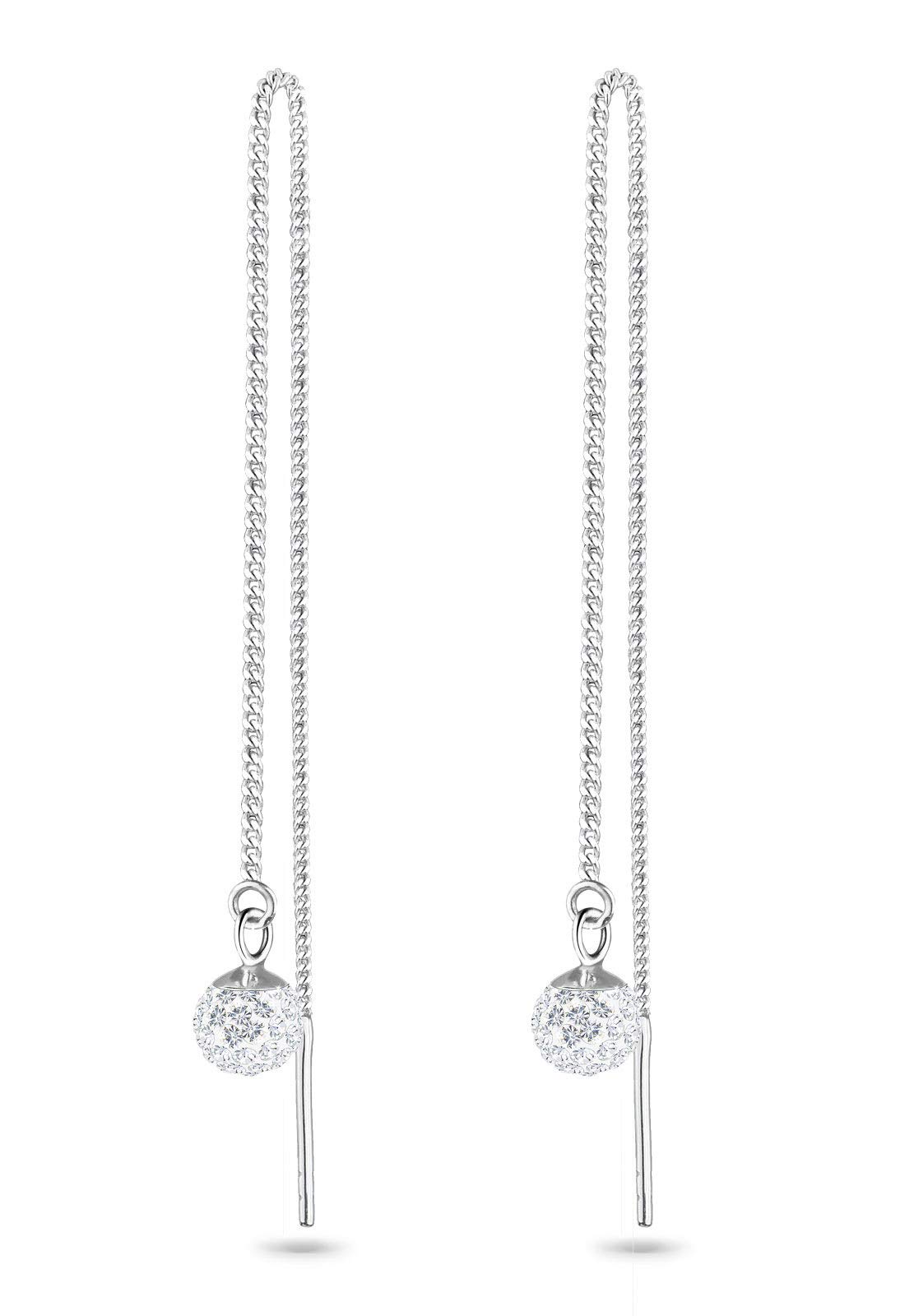 Elli Earrings Pendant Ball Crystals 925 Sterling Silver — image 1