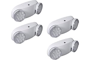 CM MZY Emergency Lights with Battery Backup, Commercial Emergency Lighting Fixtures, Two Adjustable LED Light Heads, 120-277V AC, UL Certified (4PCS)