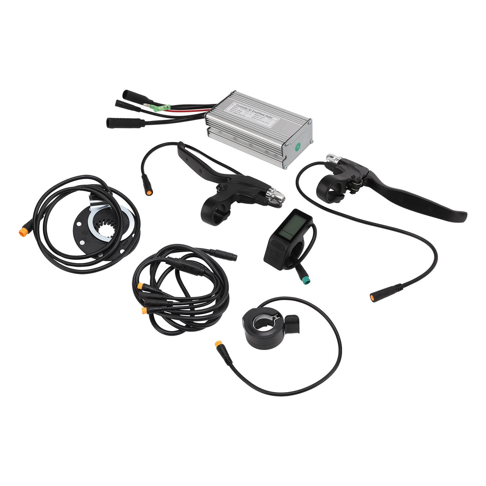 Shanrya KT 22A Controller Kit, 36V/48V 500W Metal Heat Dissipation Electric Motor Controller Kit with LCD4 Display Panel 130X Throttle 8C Sensor Brake Level and Wire for Electric Bike Scooter