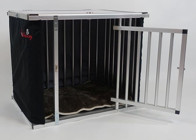 Callieway® Faltbare/Klappbare ALU DOGBOX/Hundebox/Transportkäfig klappbar