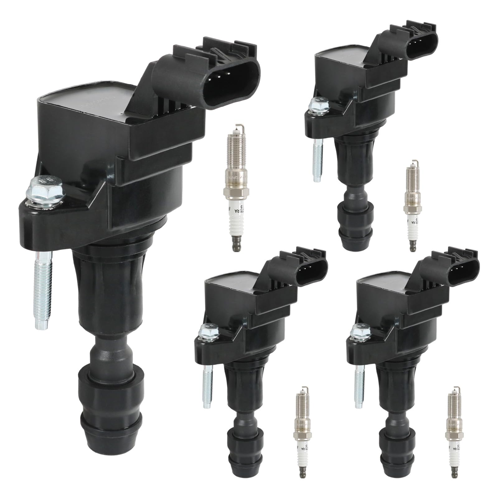 Photo 1 of RADHLBNIU UF491 4 ignition coils with 4 iridium Spark Plugs for Buick for Chevrolet for GMC for Saturn for Pontiac 2.0L 2.2L 2.4L Replaces# C1552 12578224 12578244 12589623 12629646 UF645