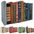 Antique Set of 12 Hardback Books | Mixed Colors | Real Hardback Books Home Decor | Bulk Bundle of Decorative Hardcovers for Bookshelf Interior Design of Homes, Offices, Weddings, or Set Props