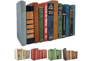 ALSTON & OAK Antique Set of 12 Hardback Books | Mixed Colors | Real Hardback Books Home Decor | Bulk Bundle of Decorative Hardcovers for Bookshelf Interior Design of Homes, Offices, Weddings, or Set Props