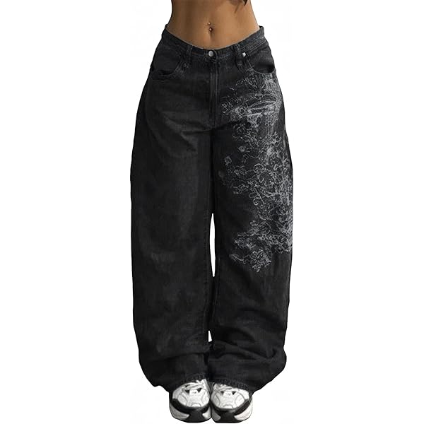 Baggy Y2k Jeans Men Women Hip Hop Vintage Wide Leg Jeans with