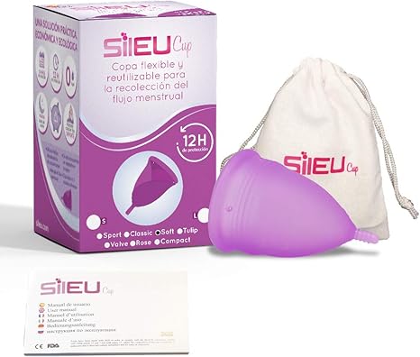 Sileu Menstrual Cup Soft Most Comfortable Period Cup Up To 12