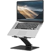 Tonmom Adjustable Laptop Stand for Desk, Metal Foldable Laptop Riser | Portable Laptop Holder, Ventilated Cooling Computer Notebook Stand Compatible with 10-17.3&rdquo; Laptops