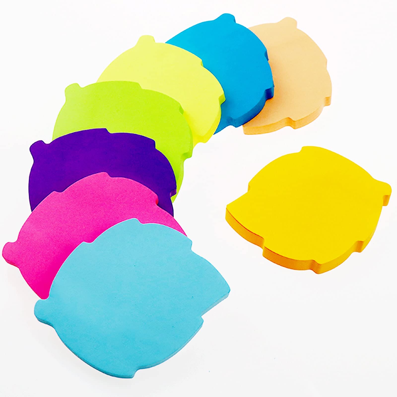 dogmoon Sticky Notes, 560 Sheets 8 Colors Leaves Shape Self Sticky Notes Pad, Bright Post Stickies, Super Sticky Notes Pad, Colour Sticky Notes for Office Home School Meeting(70mmx70mm)