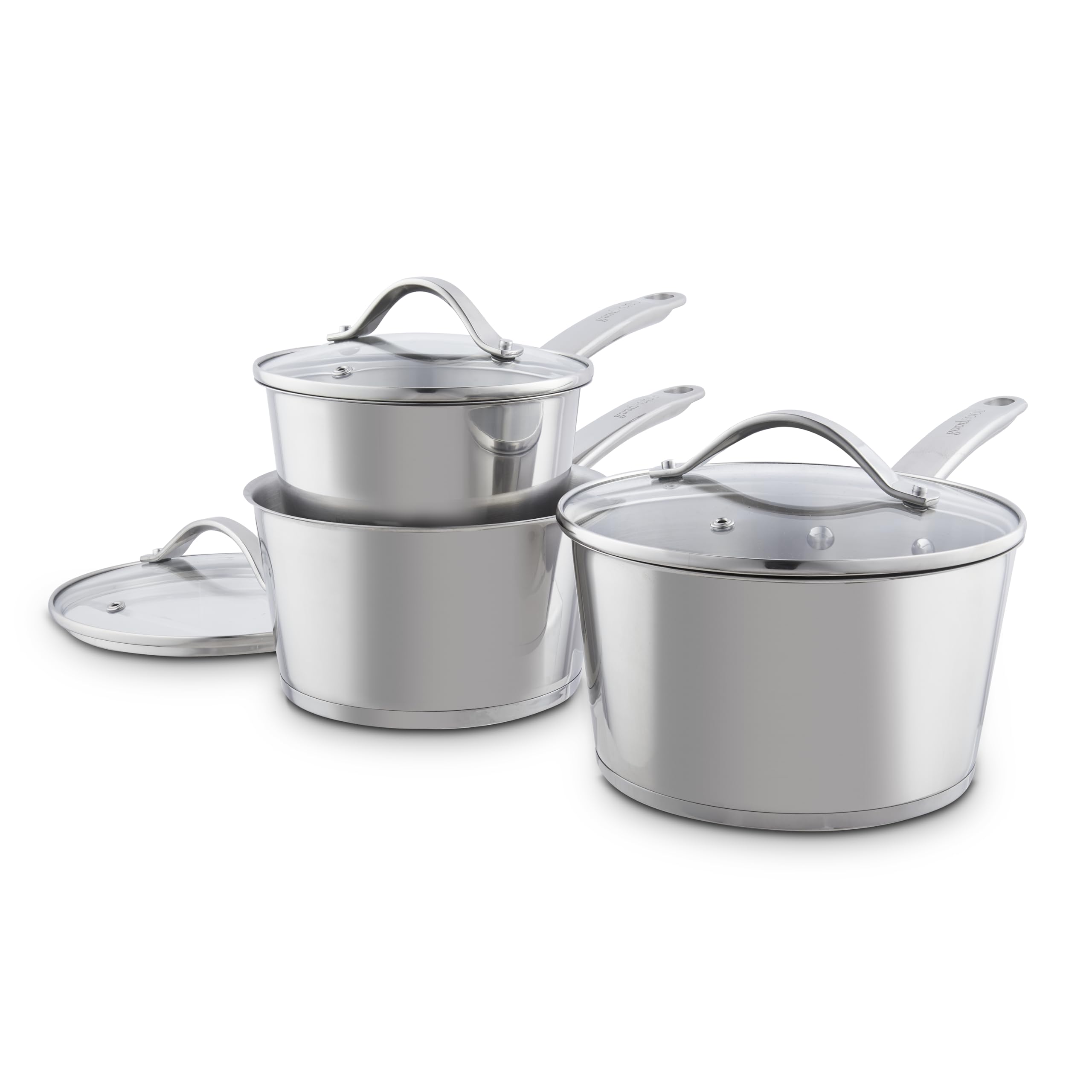 Tower 3-piece stainless steel saucepan s...