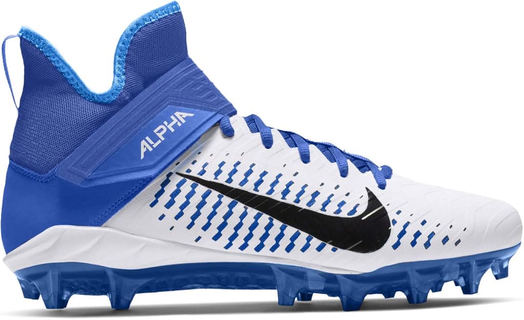 Amazon.com | Nike Men's Alpha Menace Pro 2 Mid Football Cleat White/Black/Game Royal Size 13 M 