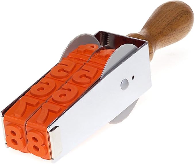 2 Digit Extra Large Number Stamp for Box. Rubber Rotating Wheel (2XL