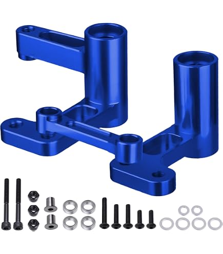 Torre Ammortizzatore Posteriore In Alluminio Argento Per Traxxas 1/10 Slash Rustler Stampede Bigfoot Ford (Parti 3638) - 3