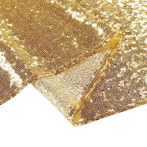 BSFTPA Sequin Table Runner for Party Event Decorations (Gold, 12"x72")