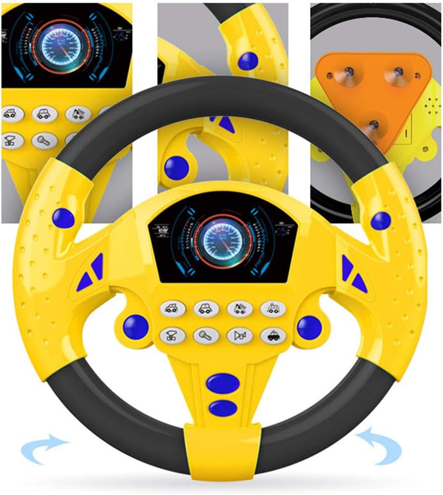 Enfants Simulation Volant Siege De Voiture Jouet Jouets Deducation Precoce Pour Bebe Et Bebe Samtity Jouet Electrique Volant De Voiture Avec Lumieres Et Musique Bebe Puericulture Jouets D Eveil Et 1er Age