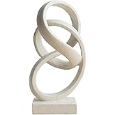 LAIKEARTS 10" Modern Abstract Ribbon Decorative Sculpture, Knot Sculptures,Home Decor,Coffee Table Statues,Dining Living Room